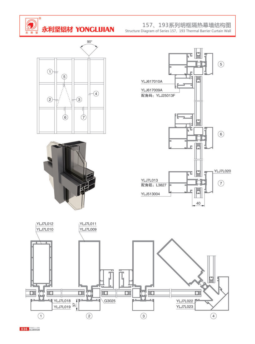 157、193係列明框隔熱（rè）幕牆